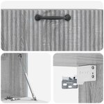 vidaXL Meuble TV mural Sonoma gris 78 5 x 31 x 30 cm Bois d'ingénierie