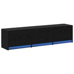 vidaXL Meuble TV Chêne noir 162 5 x 34 x 40 cm Bois d'ingénierie
