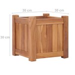 vidaXL Lit surélevé 30x30x30 cm Bois de teck solide