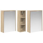 vidaXL Ensemble de Meubles de Salle de Bain 3 Pièces 106 x 16 x 62 5 cm