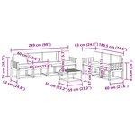 vidaXL Ensemble de canapés d'extérieur 7 pc