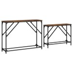 vidaXL Tables console gigognes 2 Pièces chêne fumé bois d'ingénierie