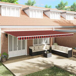 vidaXL Auvent Rétractable 600 × 350 cm orange et marron