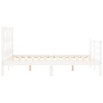 vidaXL Cadre de lit sans matelas blanc 120x200 cm bois massif