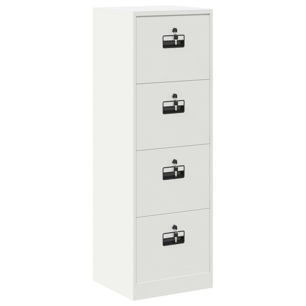vidaXL Cabinet de Dossier Jaune moutarde 44 x 50 x 106.5 cm
