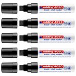Marqueur Craie Liquide 4090 Noir Pointe Large 4-15 mm x 5 EDDING