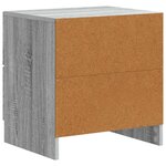 vidaXL Cabinet de chevet 2 pièces Sonoma gris 43 x 34 5 x 44 5 cm
