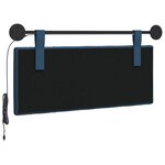 vidaXL Tête de lit suspendue Avec lumière LED Bleu Tissu