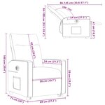 vidaXL Fauteuil inclinable électrique taupe tissu