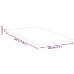 vidaXL Coussins de Matelas Blanc 100 x 200 cm Polyester sans colle
