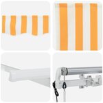 vidaXL Auvent Rétractable Jaune et blanc 350 x 200 cm