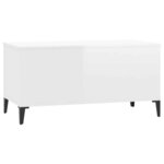 vidaXL Table basse Blanc brillant 90x44 5x45 cm Bois d'ingénierie