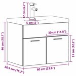 vidaXL Ensemble de Meubles Montage mural 2 Pièces Bois d'ingénierie