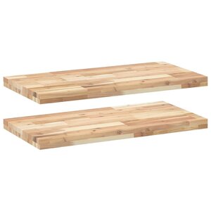 vidaXL Étagères flottantes 2 Pièces 60x40x4 cm acacia massif non traité