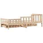 vidaXL Lit de jour avec tiroirs sans matelas 90x200 cm bois massif
