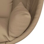 vidaXL Chaise suspendue en forme d'œuf et support taupe tissu et acier