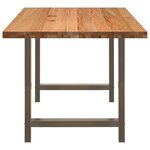 vidaXL Table à manger marron clair bois de chêne massif rectangulaire