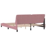 VidaXL Cadre de lit sans matelas rose 180x200 cm velours