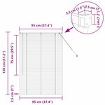 vidaXL Store de Fenêtre avec des rideaux Autre Blanc 80 x 130 cm Aluminium
