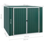 vidaXL Abri de jardin Vert 195x198x159 cm Acier galvanisé