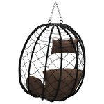 vidaXL Chaise suspendue Café 91 5 x 60 x 110 cm polyrotin