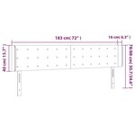 vidaXL Tête de lit avec oreilles Crème 183x16x78/88 cm Similicuir