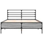 vidaXL Cadre de lit sans matelas sonoma gris 120x200 cm