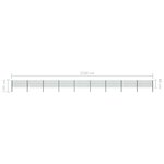 vidaXL Panneau de clôture avec poteaux Fer 15 3 x 0 8 m Vert