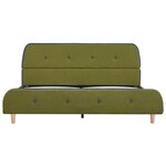 vidaXL Cadre de lit sans matelas vert tissu 140x200 cm