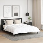 vidaXL Couette 3 Pièces Blanc 200 x 200 cm Bas