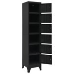 vidaXL Armoire à casiers Noir 38x40x180 cm Acier