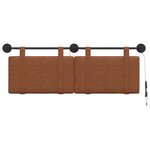 vidaXL Tête de lit suspendue Marron PU antique
