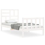 vidaXL Cadre de lit sans matelas blanc 100x200 cm bois de pin massif