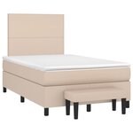 vidaXL Sommier à lattes de lit avec matelas Cappuccino 120x200 cm