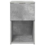 vidaXL Armoire de lit 2 Pièces Gris béton 29 x 31 5 x 49 cm