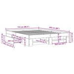 vidaXL Cadre de lit sans matelas chêne marron 150x200 cm