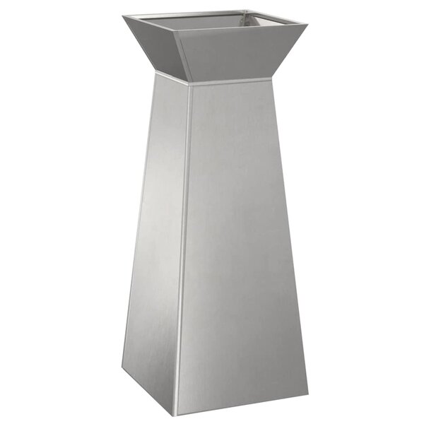 vidaXL Jardinière à pilier Argent 40 x 40 x 100 cm Acier