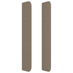 vidaXL Tête de lit avec oreilles Taupe 183x16x118/128 cm Tissu