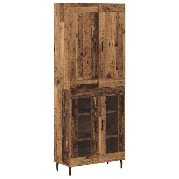 vidaXL Haut Armoire 2 Pièces Bois ancien Bois d'ingénierie