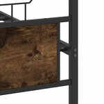 vidaXL Cadre de lit sans matelas chêne fumé 140x190 cm bois ingénierie