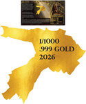 Monnaie BULLETPROOF GEORGE WASHINGTON 1755 Shaped 1/1000 Oz Medaille Or 2026 (PRÉCOMMANDE)