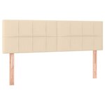 vidaXL Sommier à lattes de lit avec matelas Crème 140x200 cm Tissu