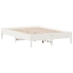 vidaXL Cadre de lit sans matelas blanc 140x200 cm bois de pin massif