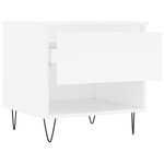 vidaXL Table basse blanc 50x46x50 cm bois d’ingénierie