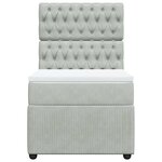 vidaXL Sommier à lattes de lit et matelas Gris clair 80x200 cm Velours