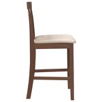vidaXL Tabourets de bar avec coussins 2 Pièces marron bois massif d'hévéa