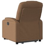 vidaXL Fauteuil inclinable électrique marron tissu