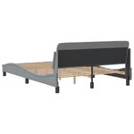 vidaXL Cadre de lit avec tête de lit Gris clair 120x200 cm Tissu
