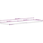 vidaXL Dessus de bureau 180x55x2 5 cm bois massif de hêtre