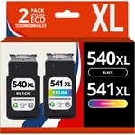 PG540 / CL541 XL - Pack 2 cartouches Canon 540/541 compatibles Pixma MG3650 MG3550